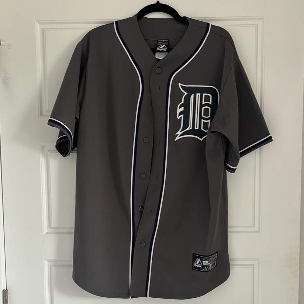 Majestic Dark Gray Detroit Tigers Jersey